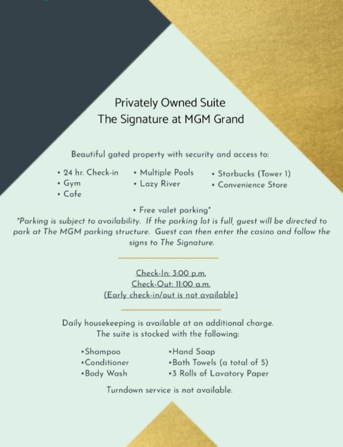 Private Studio - No Resort Fee - The Signature At Mgm Grand Tower B Las Vegas Ngoại thất bức ảnh